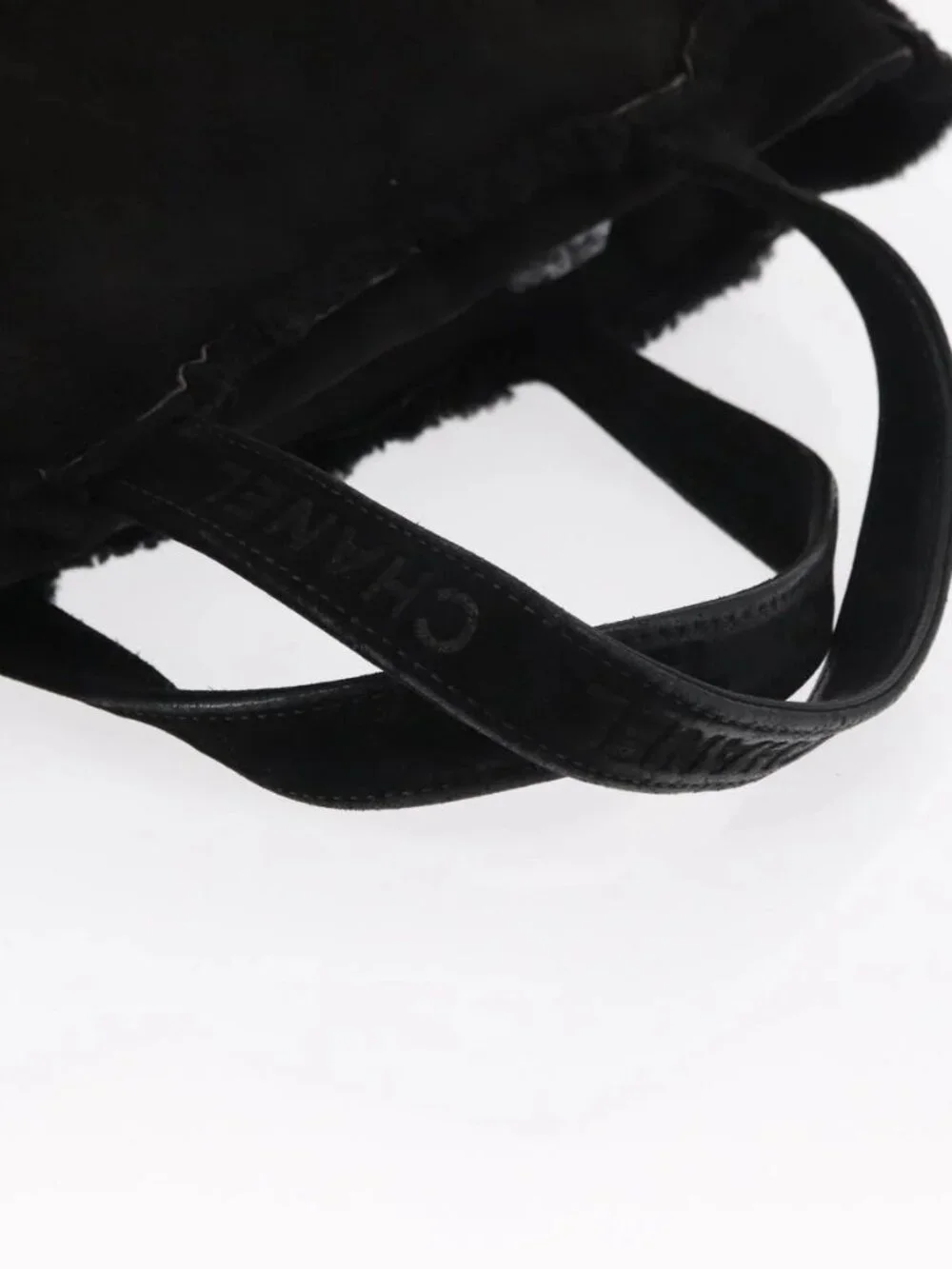 CHANEL Tote Bag Mouton Black CC Auth bs31120